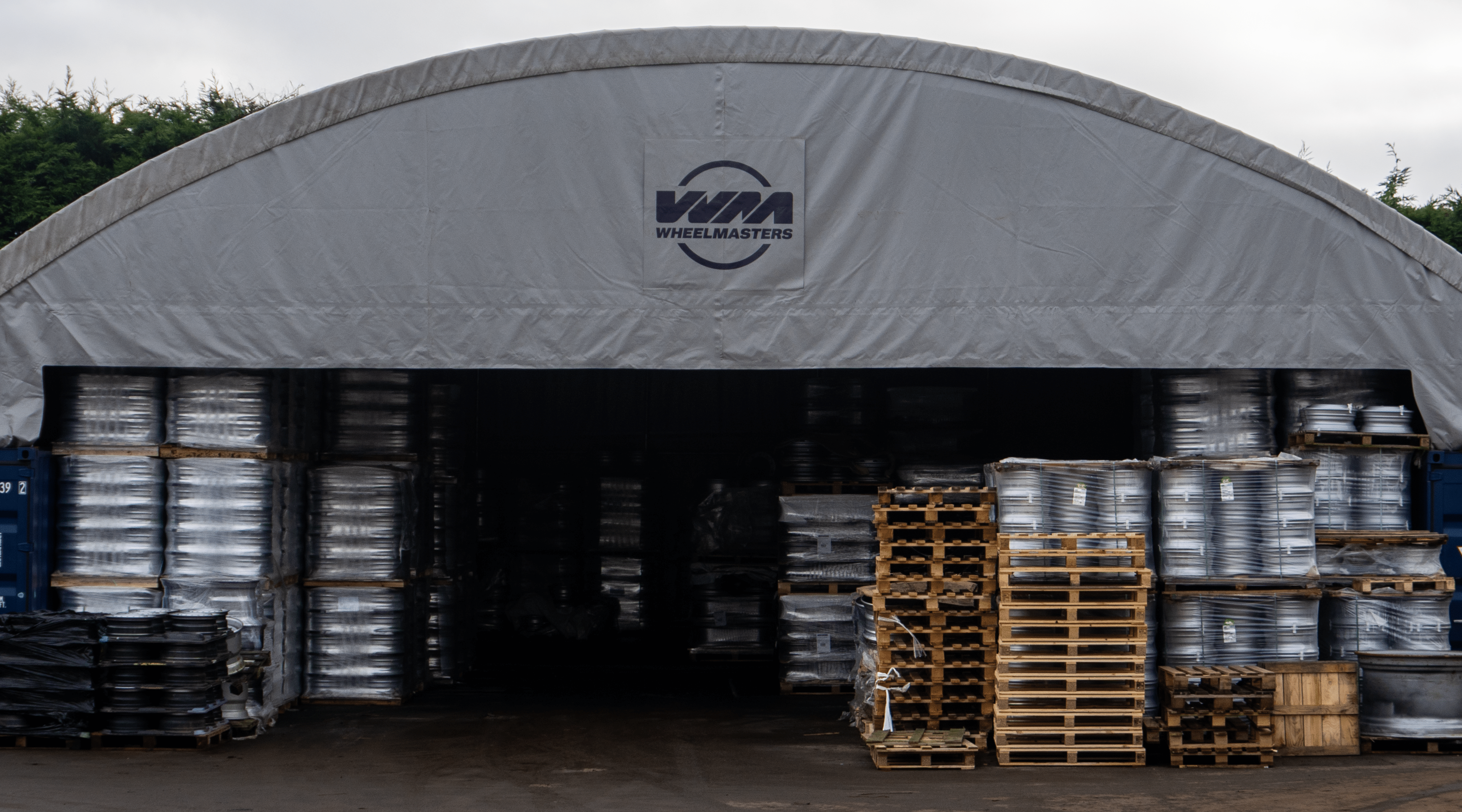 Container Shelter - 60ft x 40ft x 20ft (18.3m x 12m x 6m) Installed on Outside of containers