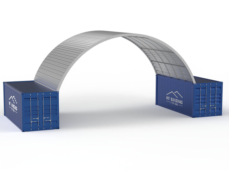 مظلات حاويات فولاذية - 33 قدم × 20 قدم × 12 قدم (10 م × 6 م × 3.6 م)