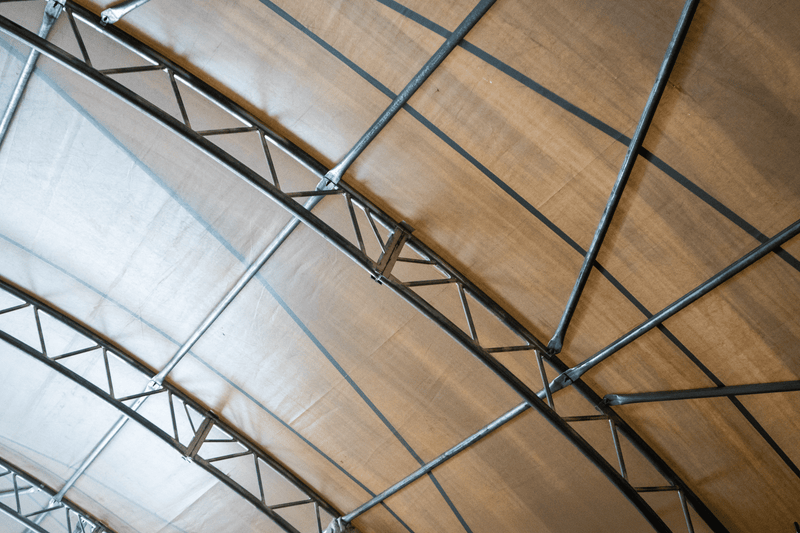 Container Shelter - 60ft x 40ft x 20ft (18.3m x 12m x 6m) Installed on Outside of containers