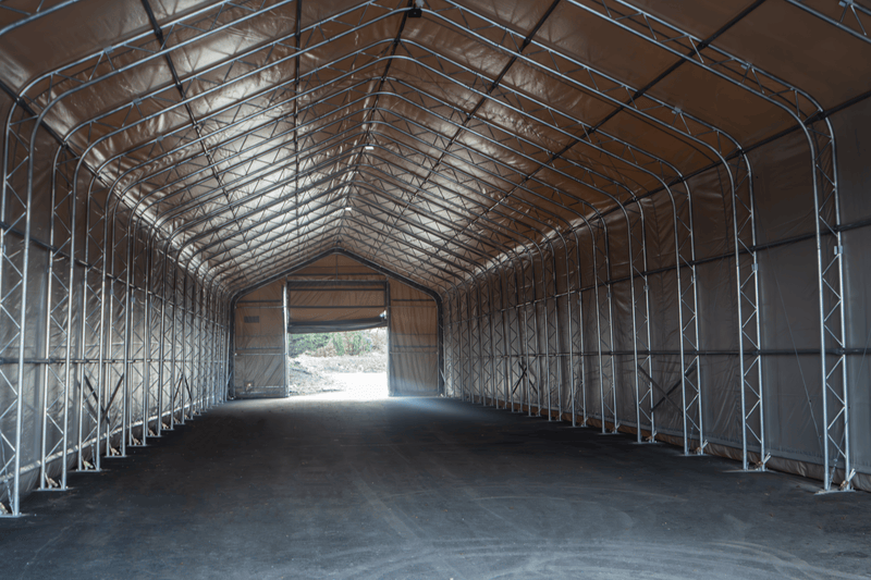 Truss Example Storage Double Truss Fabric Storage Buildings in the UAE | PVC Storage ...